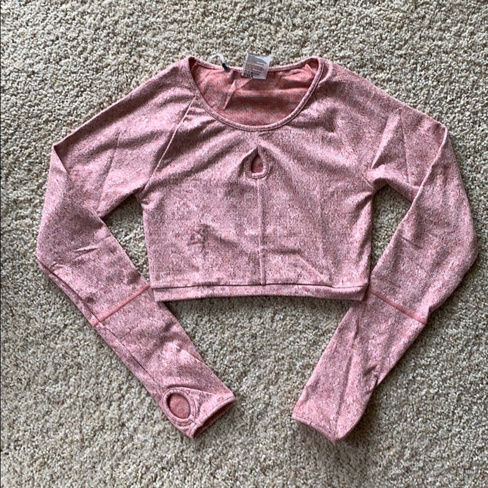 Gymshark fleur texture long sleeve crop